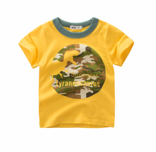 Load image into Gallery viewer, Boys' Short Sleeve T-Shirt with Dinosaur Design - # BAAA1111010023 &amp; BOAA11510030
