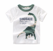 Load image into Gallery viewer, Boys' Short Sleeve T-Shirt with Dinosaur Design - # BAAA1111010023 &amp; BOAA11510030
