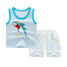 Load image into Gallery viewer, Boys' Summer Cotton Two-Piece Set | With Shorts | 0-4 Years - # BAAA51210043  &amp; BOAA11310018

