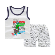 Load image into Gallery viewer, Boys' Summer Cotton Two-Piece Set | With Shorts | 0-4 Years - # BAAA51210043  &amp; BOAA11310018
