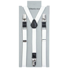 Load image into Gallery viewer, Vittorio Farina Vibrant Colorful Boy&#39;s Silver Clip End Suspender
