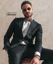 Load image into Gallery viewer, Vittorio Farina Rhinestone Bow Tie
