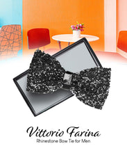 Load image into Gallery viewer, Vittorio Farina Rhinestone Bow Tie
