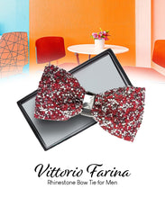 Load image into Gallery viewer, Vittorio Farina Rhinestone Bow Tie
