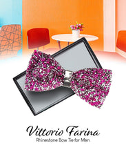 Load image into Gallery viewer, Vittorio Farina Rhinestone Bow Tie
