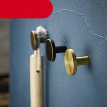 Load image into Gallery viewer, Brass Bearing Hooks Bathroom Indoor Kitchen Hallway Wall Clothes Hooks Wall Hangings Row Hooks Nordic Gold Round Drawer Hooks Kitchen Cabinet Door Hooks Drawer Pull Handles
