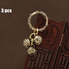 Load image into Gallery viewer, Brass Handicraft Die-Casting Wind Chimes Bell Button Wind Bell Bronze Bell Gift Home Decoration Pendant Brown  Bell Metal Chandelier Wind Chime
