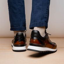Load image into Gallery viewer, 65-355-BRN BRAVO Hand Finished Trainer Cognac / Black
