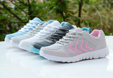 Load image into Gallery viewer, Breathable Fashion Women Sneakers White Women Casual Shoes Athletic Road Running Mesh Breathable Casual Sneakers Lace Up Comfort Sports Student Fashion Tennis Sneakers
