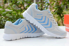 Load image into Gallery viewer, Breathable Fashion Women Sneakers White Women Casual Shoes Athletic Road Running Mesh Breathable Casual Sneakers Lace Up Comfort Sports Student Fashion Tennis Sneakers
