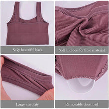 Load image into Gallery viewer, Breathable Sports Bra Anti-Sweat Fitness Top Women Seamless Yoga Bra Shockproof Crop Top Push Up Sport Bra Gym Workout Top
