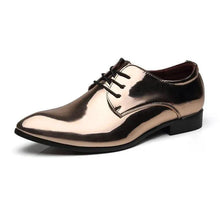Load image into Gallery viewer, Mandotos Metallic Rose Gold Mens Dress Shoes Formal Office Footwear Classic Silhouette
