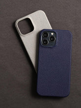 Load image into Gallery viewer, Bright Orange Mobile Phone Case With Coated Leather Case Protective Slim Phone Case Cowhide Genuine Leather Phone Case for iPhone 14 13 Pro Max Luxury Back Cover
