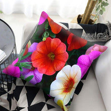 Load image into Gallery viewer, Bright Red Flower Cushion Cover Home Fashion Decoration Red Orange Pink Poppy Flowers Decorative Throw Pillow Cover Case Cushion Home Living Room Pillow Case Super Soft Short Plush Cushion Cover 45x45CM
