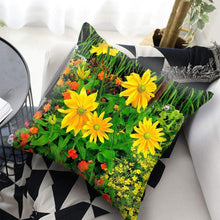 Load image into Gallery viewer, Bright Red Flower Cushion Cover Home Fashion Decoration Red Orange Pink Poppy Flowers Decorative Throw Pillow Cover Case Cushion Home Living Room Pillow Case Super Soft Short Plush Cushion Cover 45x45CM
