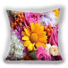 Load image into Gallery viewer, Bright Red Flower Cushion Cover Home Fashion Decoration Red Orange Pink Poppy Flowers Decorative Throw Pillow Cover Case Cushion Home Living Room Pillow Case Super Soft Short Plush Cushion Cover 45x45CM
