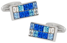 Load image into Gallery viewer, Brilliant Blue Cuff Links
