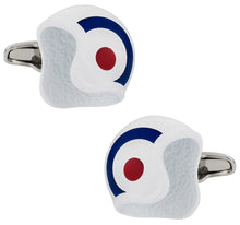Load image into Gallery viewer, British Air Force Roundel Helmet Cufflinks
