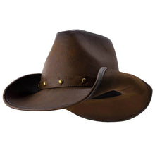 Load image into Gallery viewer, Deadwood Trading Broken Hill - Faux Leather Outback Hat
