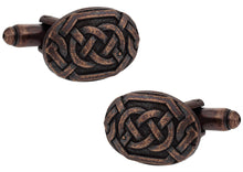 Load image into Gallery viewer, Bronze Celtic Knot Cufflinks

