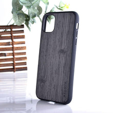 Load image into Gallery viewer, Brown Simple Easy Grip Wooden Design Slim Case for iPhone 11 14 12 13 Pro XS Max x XR mini SE2 SE 7 6 8 6s Plus Cover Wood Bamboo Pattern Leather Vintage Case
