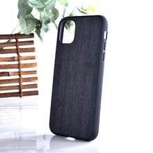 Load image into Gallery viewer, Brown Simple Easy Grip Wooden Design Slim Case for iPhone 11 14 12 13 Pro XS Max x XR mini SE2 SE 7 6 8 6s Plus Cover Wood Bamboo Pattern Leather Vintage Case
