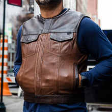 Load image into Gallery viewer, Lowside Gunner Men's Perforated Leather Vest
