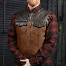 Load image into Gallery viewer, Lowside Rider Men's Motorcycle Leather Vest
