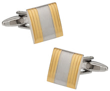 Load image into Gallery viewer, Brushed Gold Silver Cuffs
