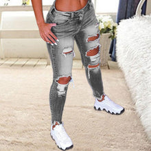 Load image into Gallery viewer, Brushed Denim Cargo Pants for Women - Stretchy, Stylish, and Versatile Fit

