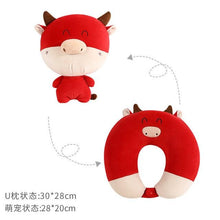 Load image into Gallery viewer, Bubble Kiss Soft Pillow Penguin U-Shaped Sleep Protection Neck Pillow Home Office Nap Body Pillows Travel Car Adult Cute Pillows  U-Shaped Neck Pillow Throw Pillow Neck Supporter Foam particle Headrest Office Nap Desktop Pad Headrest

