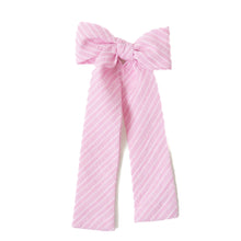 Load image into Gallery viewer, Bubble Gum Stripe Lady Hair Bow
