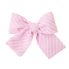 Load image into Gallery viewer, Bubble Gum Stripe Petite Hair Bow

