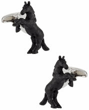 Load image into Gallery viewer, Bucking Bronco Horse Cufflinks Hand Painted
