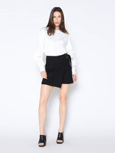 Load image into Gallery viewer, Buckle Belt Wrap Denim Skort
