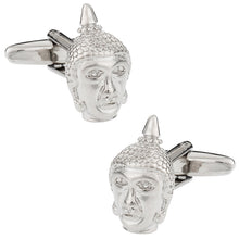 Load image into Gallery viewer, Buddha Head Buddhist Cufflinks
