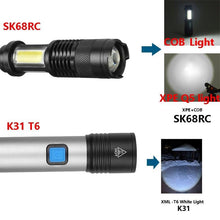 Load image into Gallery viewer, Built in battery XP-G Q5 Zoom Focus Mini led Flashlight Torch Lamp Lantern 2000 Lumen Adjustable Penlight Waterproof T6 light  Focus IP65 Water-Resistant Portable for Indoor and Outdoor Camping Hiking
