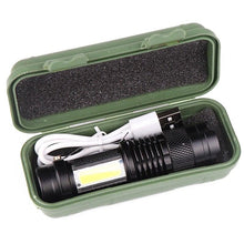 Load image into Gallery viewer, Built in battery XP-G Q5 Zoom Focus Mini led Flashlight Torch Lamp Lantern 2000 Lumen Adjustable Penlight Waterproof T6 light  Focus IP65 Water-Resistant Portable for Indoor and Outdoor Camping Hiking
