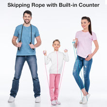 Load image into Gallery viewer, Built-in Rolling Pin Counter Jump Rope Skipping Rope Speed Rope For Boxing Jumping Training Lose Weight Fitness Digital Weight Calories Time Setting Skipping Rope With Counter For Indoor And Outdoor Exercise
