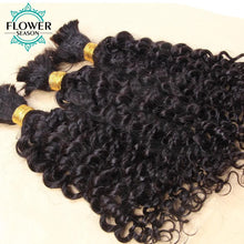 Load image into Gallery viewer, Burmese Boho Braids - Double Drawn Curly Bulk Human Hair Extensions for Braiding - 3 Bundles
