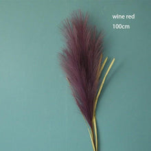 Load image into Gallery viewer, Bulrush Artificial Pampas Grass Phragmites 100cm Popular Natural Dried Small Pampas Grass For Wedding Flower Bunch Floor Vase Filler for Living Room Kitchen Decor
