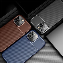 Load image into Gallery viewer, Business Black Shockproof Shock Absorption Soft Slim Bumper Fashion Non-Slip Anti Scratch Protective Phone Case For iPhone 12 Pro Max Case For iPhone 14 Plus 13 Mini 11 X XR XS Max 7 8 6 6S Soft Silicone Protective Phone Cover
