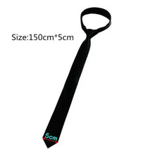 Load image into Gallery viewer, Business Black Skinny Ties Polyester Silk Necktie For Men Washable Formal Office Simple Design Necties Solid Color Skinny Tie Slim Necktie For Men
