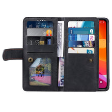 Load image into Gallery viewer, Business Blue New Cards Flip Leather Case For iPhone 14 13 12 11 Pro Max 10 X 6 6s 7 8 Plus XR XS Max Multifunctional Wallet Phone Case  Multi-Card Wallet Leather iphone Case
