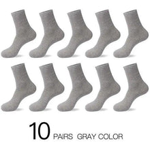 Load image into Gallery viewer, Business Simple White Cotton Socks 10 Pairs Men Breathable Socks Spring Summer Socks for Men Heavy Duty Reinforced Cotton Socks For Men
