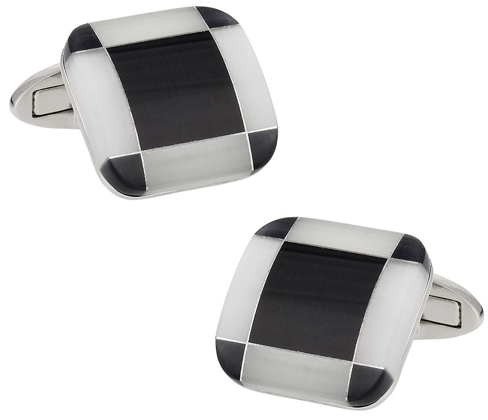 Butler Black White Cufflinks