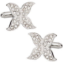 Load image into Gallery viewer, Womens Butterfly Cufflinks in Pave Crystal
