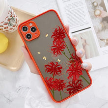 Load image into Gallery viewer, Butterfly Lavender Flower Phone Case For iPhone 13 mini 14 pro max Hard Shockproof Cover Floral Design Built-in Lens Protection Beautiful Design Transparent Back Case Cover for iPhone
