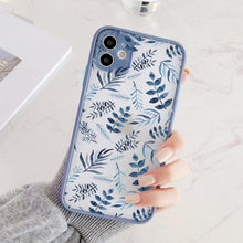 Load image into Gallery viewer, Butterfly Lavender Flower Phone Case For iPhone 13 mini 14 pro max Hard Shockproof Cover Floral Design Built-in Lens Protection Beautiful Design Transparent Back Case Cover for iPhone
