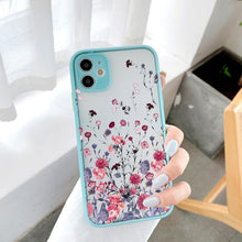 Load image into Gallery viewer, Butterfly Lavender Flower Phone Case For iPhone 13 mini 14 pro max Hard Shockproof Cover Floral Design Built-in Lens Protection Beautiful Design Transparent Back Case Cover for iPhone
